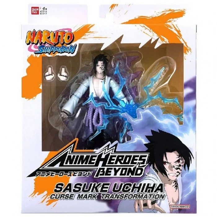 Çocuk Bandai Anime Heroes Naruto Sasuke Uchiha Figür ve Aksesuar Seti 16 cm