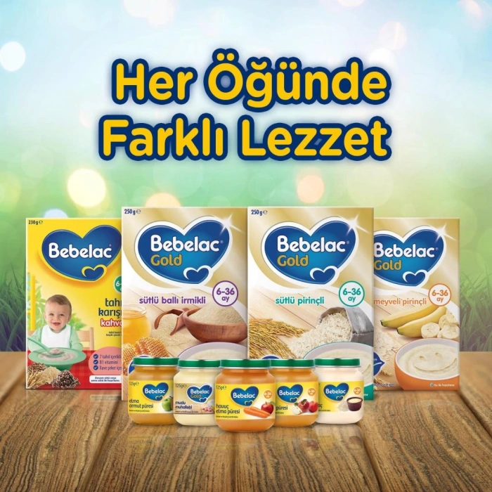 Çocuk Bebelac Elma Şeftali Püresi Kavanoz Maması 125 Gr