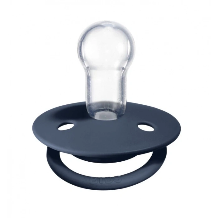 Eğitici Çocuk Bibs De Lux Silikon Emzik 0-36 Ay Steel Blue