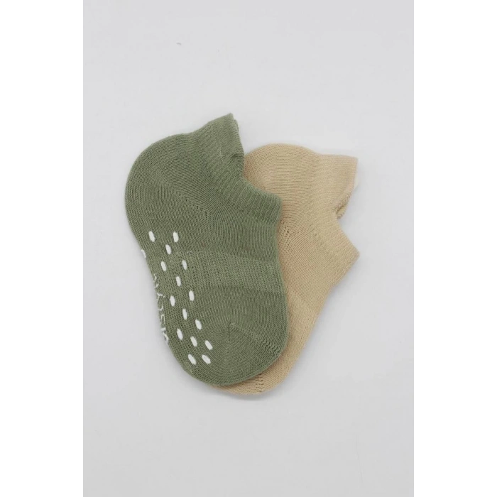 Eğitici Oyuncak Bistyle 2Li Sneakers Kaymaz Colours Penye Çorap BS20104 Nil Bej