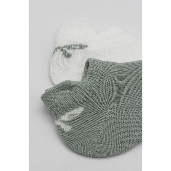 2li Sneakers Smile Penye Çorap Nil Ekru Günlük Kullanım İçin Şık Ve Rahat