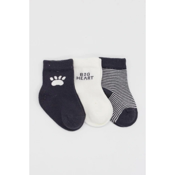 Eğitici Oyuncak Bistyle 3Lü Penye Soket Çorap BS10110 Antrasit