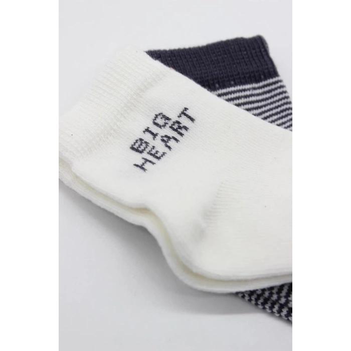 Big Heart Penye Soket Çorap 2’li Antrasit, Yumuşak ve Şık Tasarım