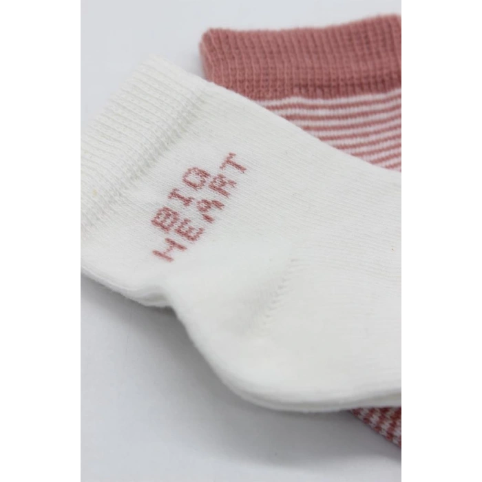 Big Heart Penye Soket Çorap 2’li Pudra, Konforlu ve Rahat Günlük Çorap