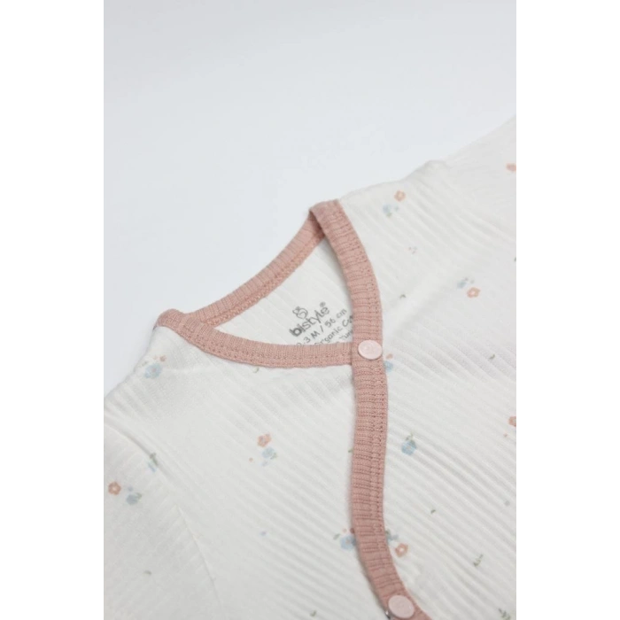 Eğitici Çocuk Bistyle Bloom Rose 2li Yarım Kol Badi 17119 Ekru Gül Kurusu