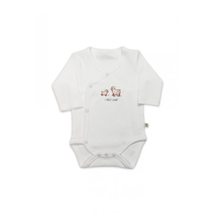 Eğitici Çocuk Bistyle Curly Lamb Uzun Kol Kravuze Body 17111 Bej Mavi Ekru