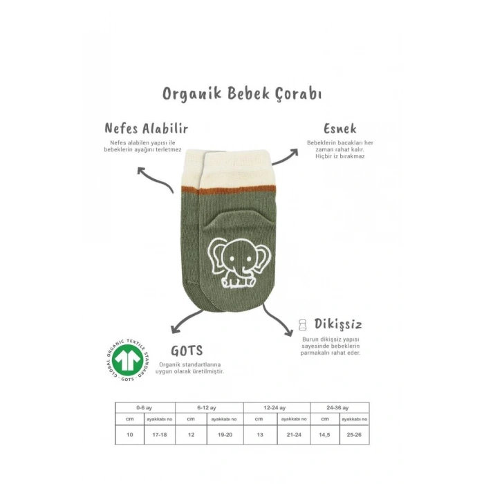  Bistyle Hayvan Figür Kaymaz Kız Soket Çorap 2Li BS10120 Nil