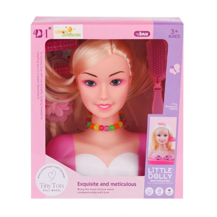 Eğitici Çocuk BM3319-1B Little Dolly Model Bebek Yüzü - Limon Oyuncak