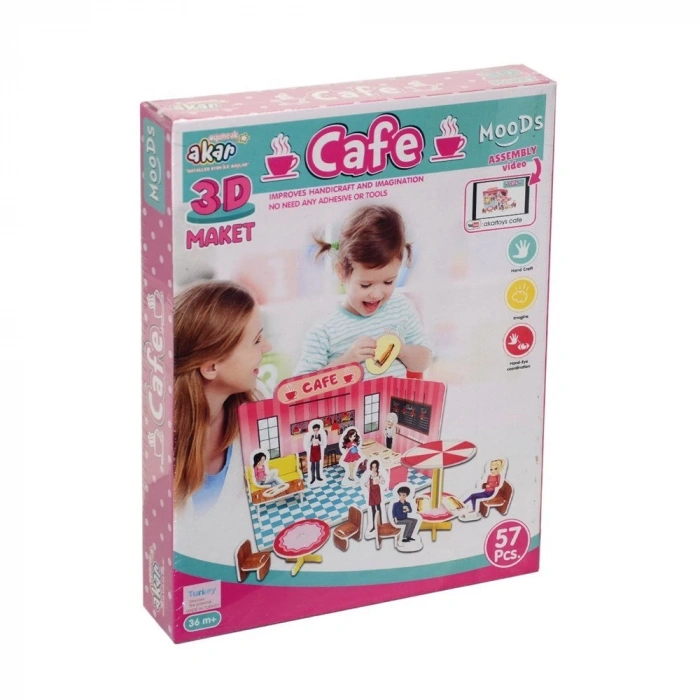 Çocuk Cafe Maket 3 Boyutlu Puzzle