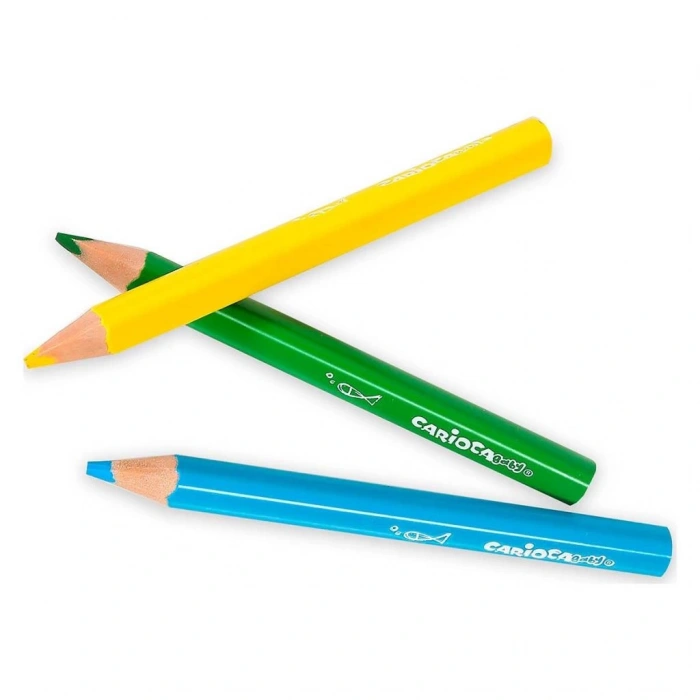 Çocuk Carioca Baby Jumbo Üçgen Kuru Boya Kalemi 10lu