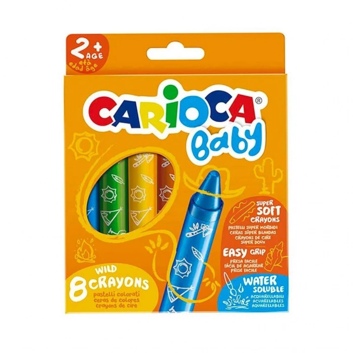 Çocuk Carioca Jumbo Bebek Yumuşak Pastel Boya 8li