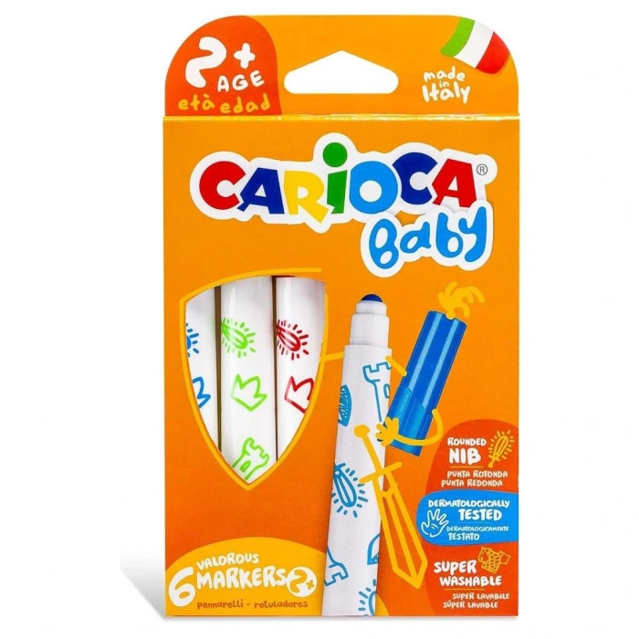 Çocuk Carioca Jumbo Keçeli Boya Kalemi 6lı