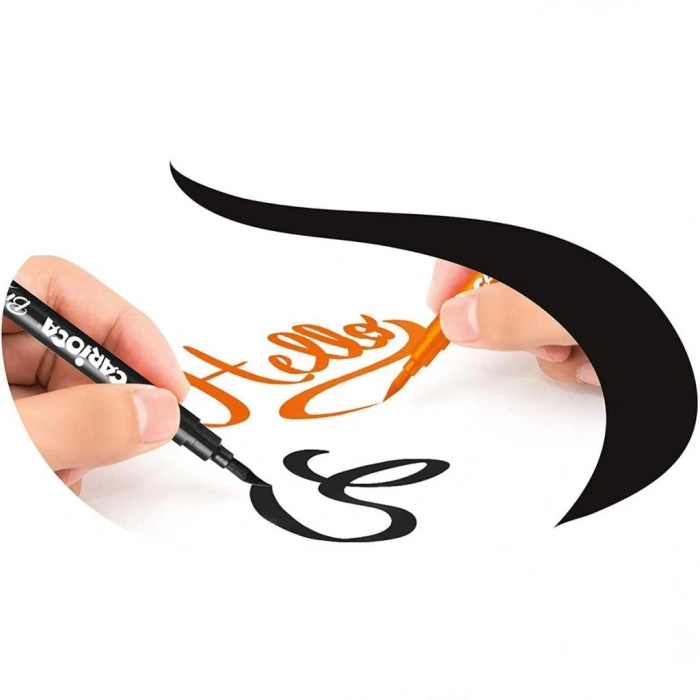 Çocuk Carioca Keçeli Boya Süper Brush Fırça Uçlu 10lu 42937