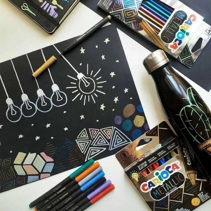 Çocuk Carioca Metalik Kuru Boya Kalemi 12Li