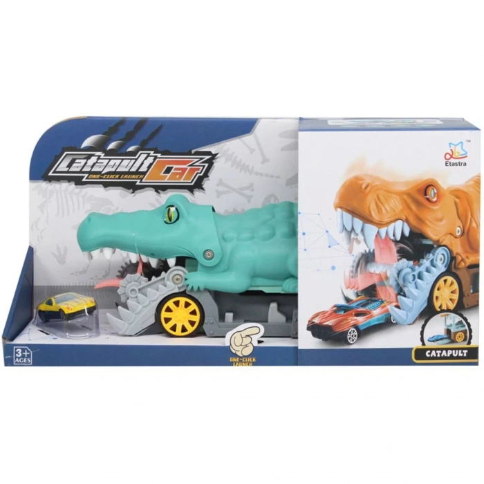 Çocuk Catapult Araba Fırlatıcı Sesli Timsah