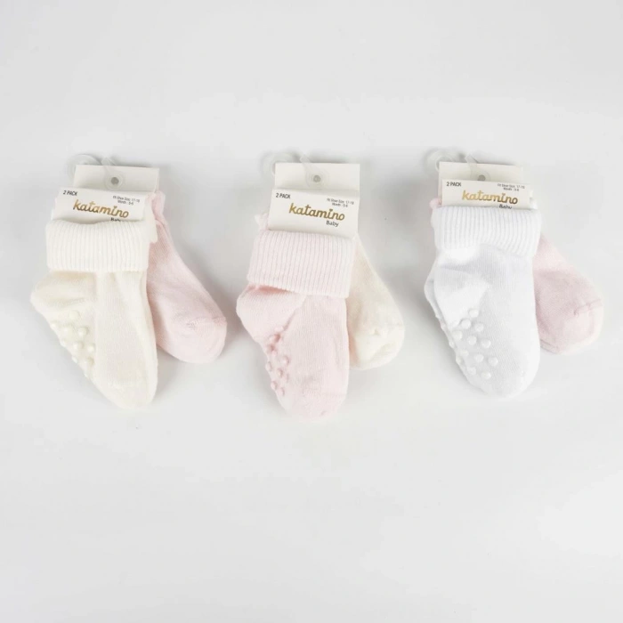 Çocuk Cenet 2li Absli Kız Bebek Soket Çorap K44048 Asorti