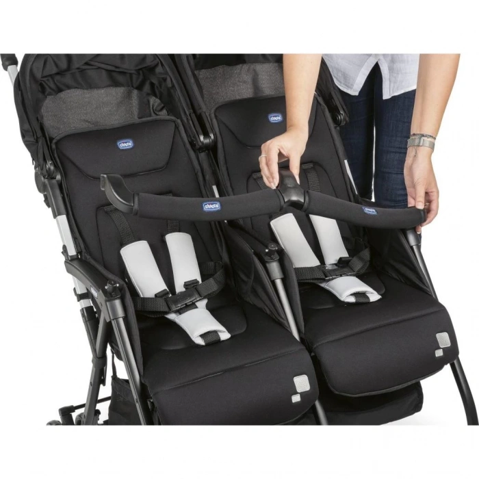 Çocuk Chicco Ohlala Twin İkiz Bebek Arabası Black Nigth