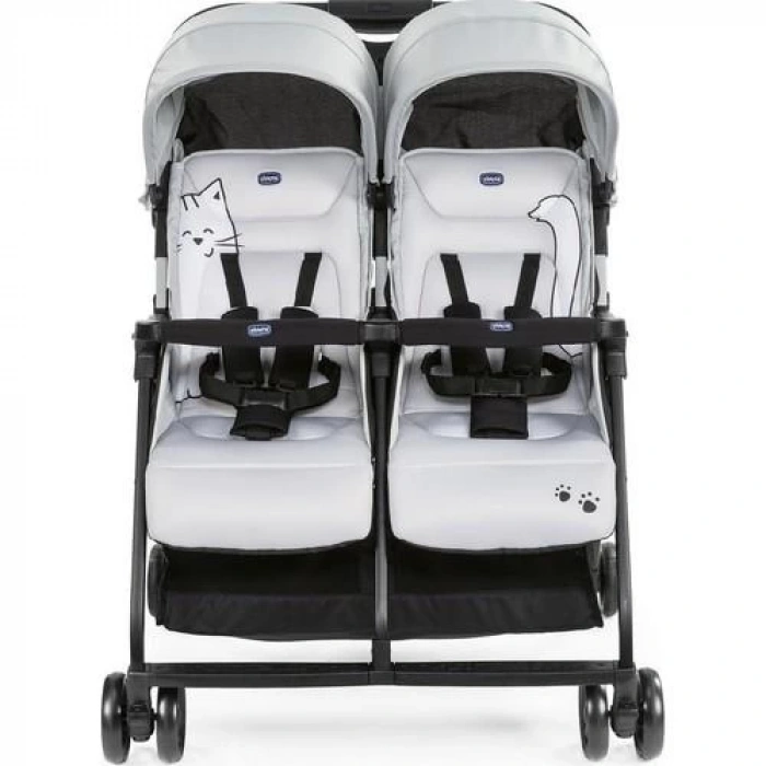 Çocuk Chicco Ohlala Twin İkiz Bebek Arabası Silver