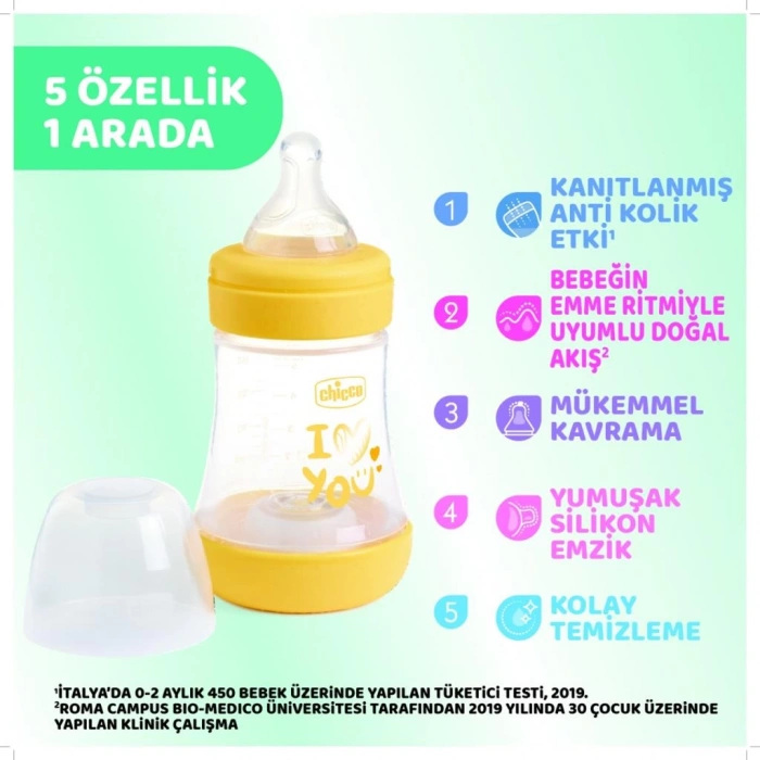 Çocuk Chicco Perfect 5 Antikolik Biberon PP 150 ml Boy