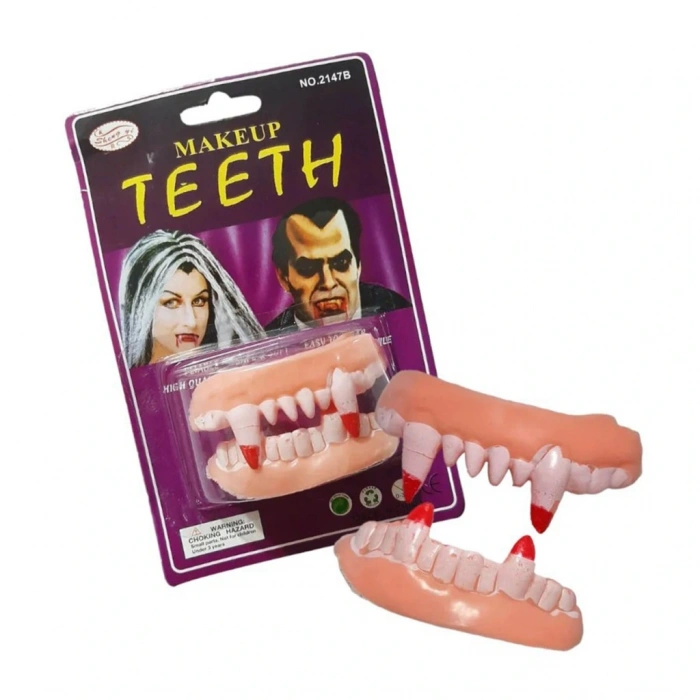 Eğitici Oyuncak Çift Damak Yumuşak Vampir Dişleri 1 Çift