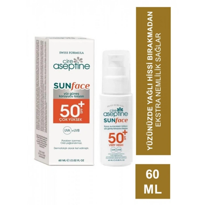 Çocuk Cire Aseptine Sun Yüz Güneş Koruyucu Losyon 50 SPF 60ml