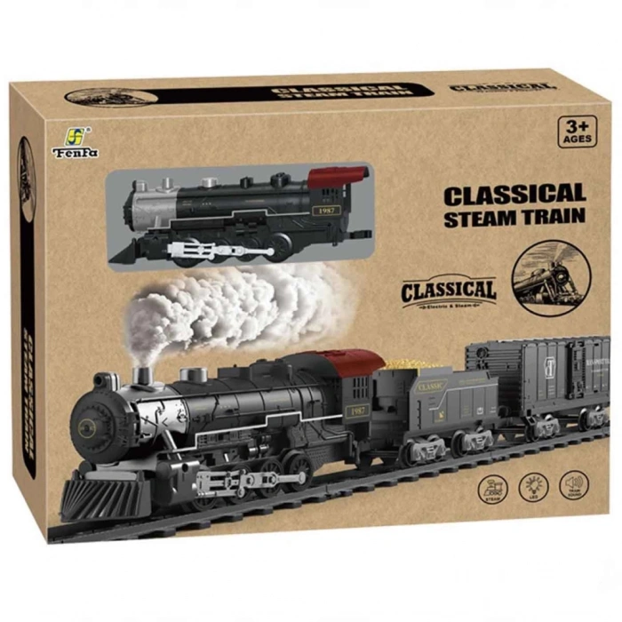 Çocuk Classic Steam Pilli Tren Seti 29 Parça 1613C