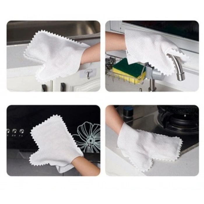 Eğitici Oyuncak Çok Amaçlı Temizlik Eldiveni Toz Alma Bezi 10 Adet