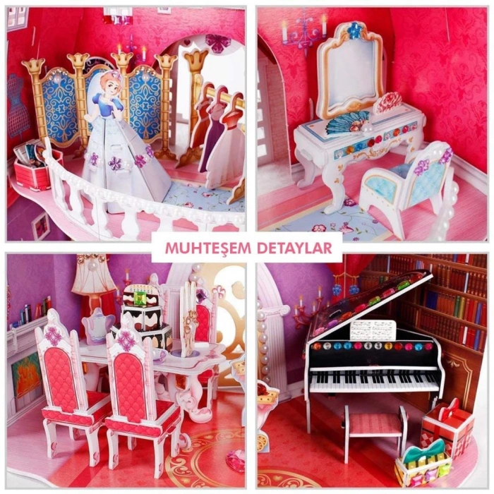 Çocuk CubicFun Prenses Doğumgünü Şatosu 3D Puzzle