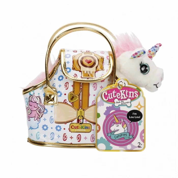 Çocuk Cutekins Taşıma Çantalı Peluş Unicorn Lou Lou