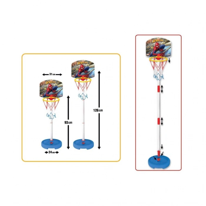 Çocuk Dede Spiderman Küçük Ayaklı Basketbol Potası