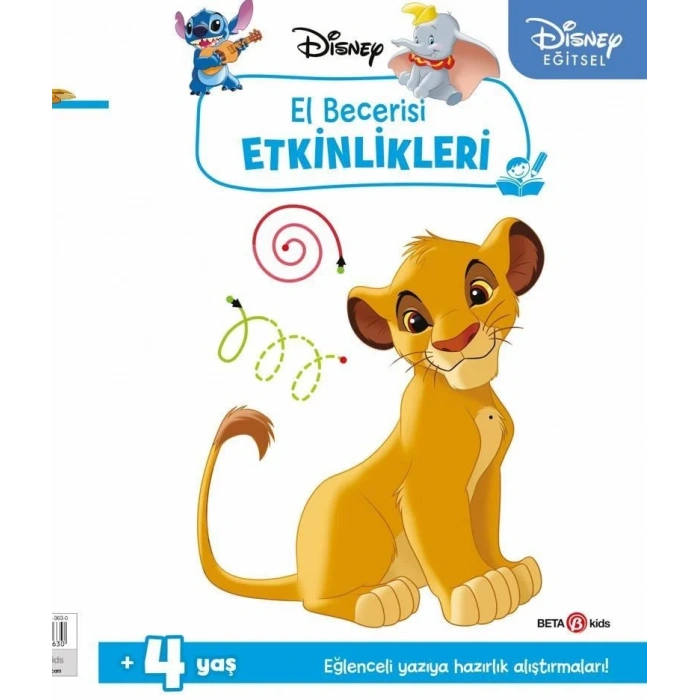 Çocuk Disney Eğitsel Simba El Becerisi Etkinlikleri Yazıya Hazırlık