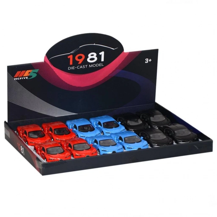 Çocuk Displayde Metal Çek Bırak Spor Araba