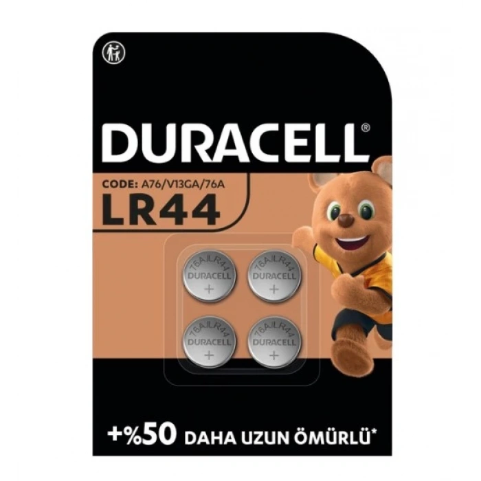 Eğitici Çocuk Duracell Özel Alkalin 4Lü 1,5V Düğme Pil LR44