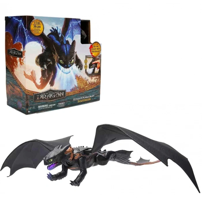 Eğitici Oyuncak Ejderhanı Nasıl Eğitirsin Sesli ve Işıklı Aksiyon Figürü 38 cm