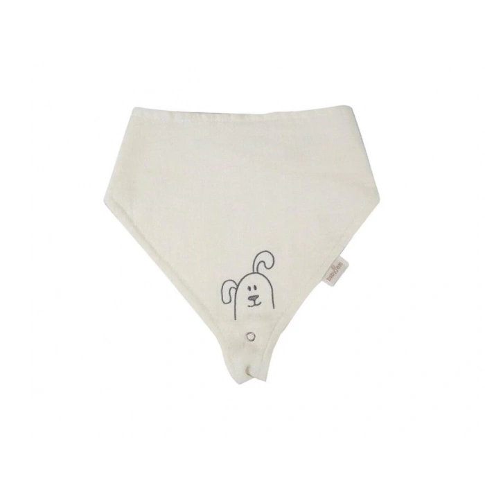 Çocuk Emzik Askılı Müslin Önlük 837 Ekru