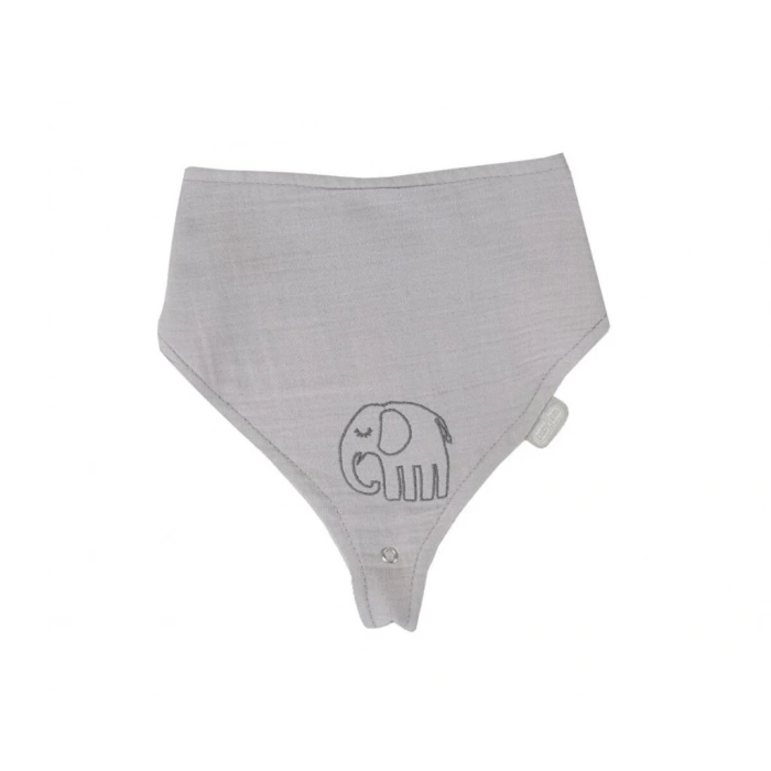 Çocuk Emzik Askılı Müslin Önlük 837 Gri