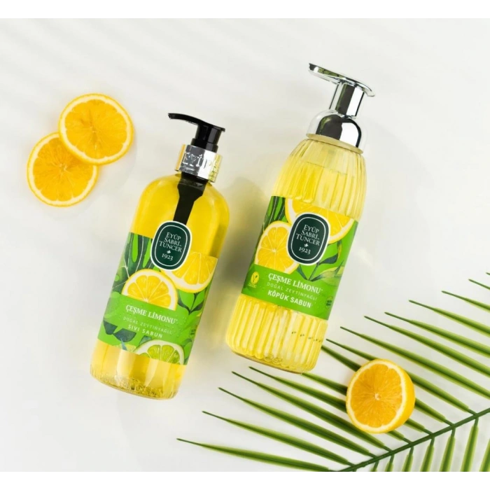 Çocuk Eyüp Sabri Tuncer Doğal Zeytinyağlı Köpük Sabun 500 ml Çeşme Limonu