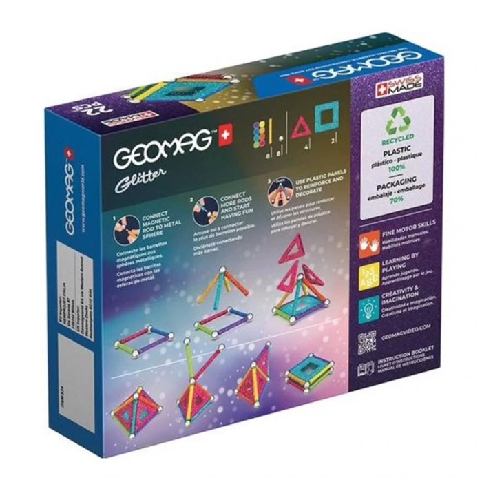 Çocuk Geomag Glitter Manyetik Zeka Oyunu 22 Parça
