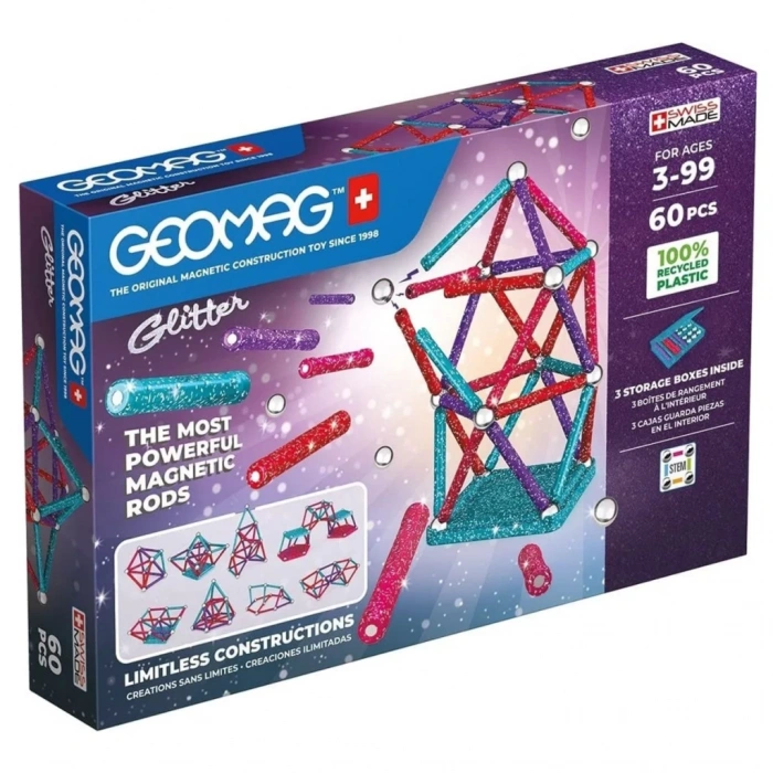 Çocuk Geomag Glitter Manyetik Zeka Oyunu 60 Parça