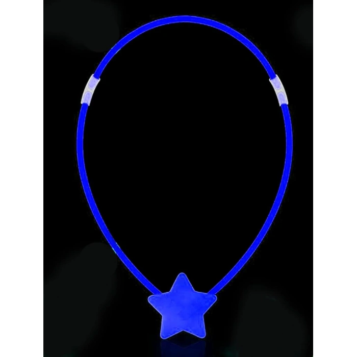 Çocuk   Glow Stick Yıldız Kolye - Glow Kolye - Glow Stick Partisi Yıldız Kolye 6 Adet