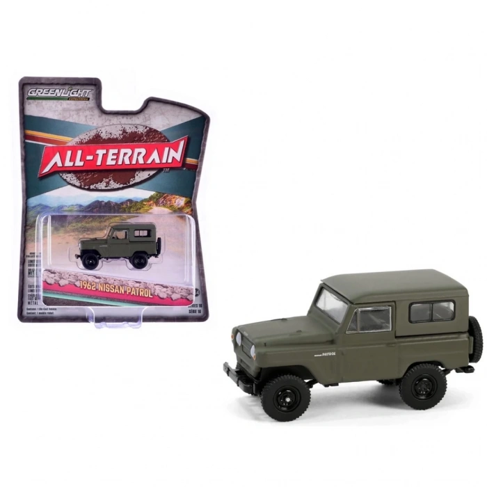 Eğitici Oyuncak  Greenlight 1/64 All-Terrain Series 16- 1962 Patrol Matt Olive Green