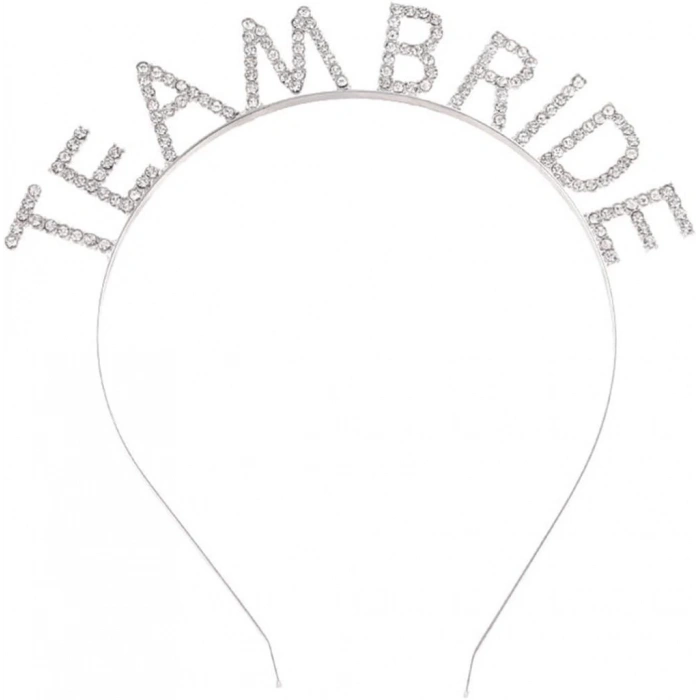Çocuk Gümüş Kaplama Kristal Taşlı Team Bride Taç 16x17 cm