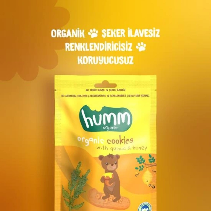 Çocuk Humm Organik Ballı ve Kinoalı Kurabiye 55 Gr