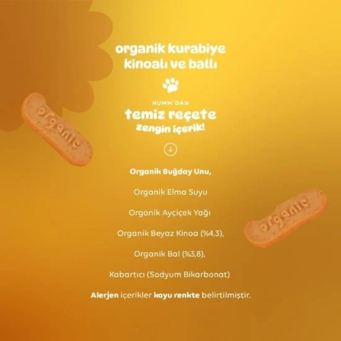 Çocuk Humm Organik Ballı ve Kinoalı Kurabiye 55 Gr