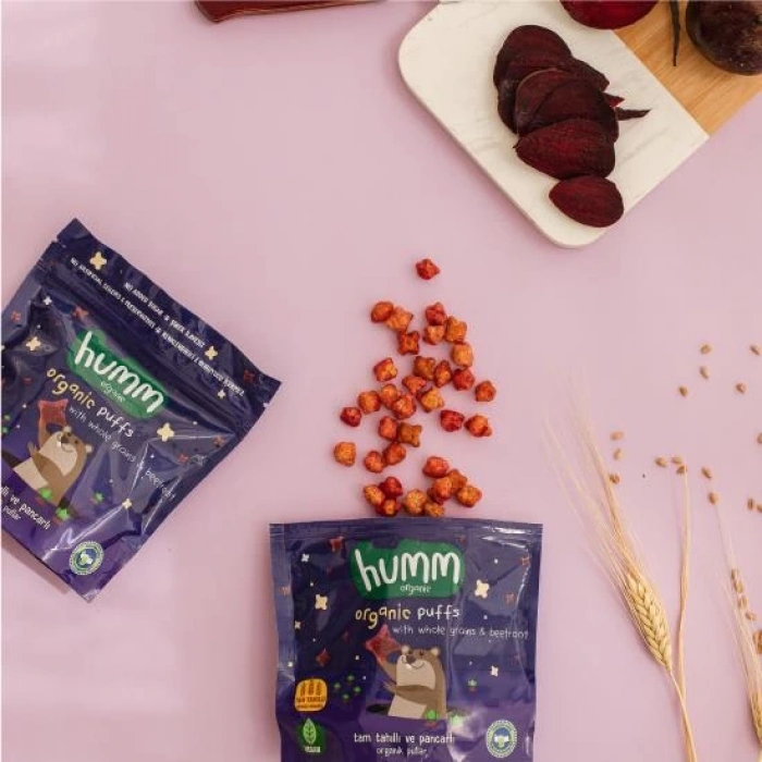 Çocuk Humm Organik Pancarlı ve Tam Tahıllı Puflar 30 Gr