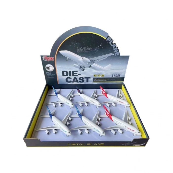 Eğitici Çocuk HW-A380-1 CB IŞIKLI-SESLİ METAL YOLCU UÇAĞI