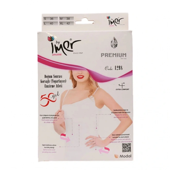 Eğitici Oyuncak İmer Emzirme Korse Atlet 1298 White