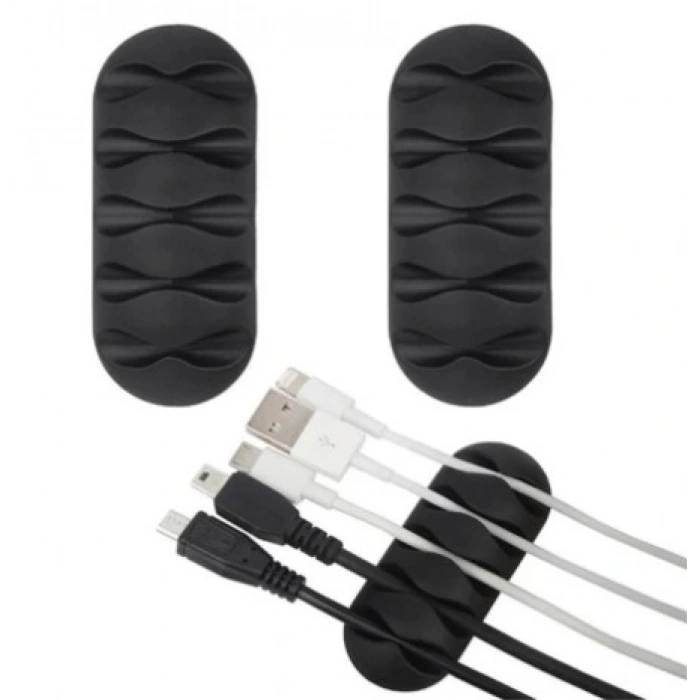 Eğitici Oyuncak Kablo Tutucu 5 Kanallı 3lü Siyah