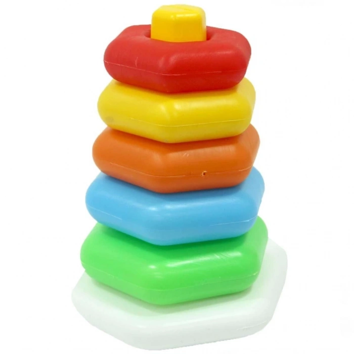 Çocuk Kiki Fileli Renkli Altıgen Halkalar