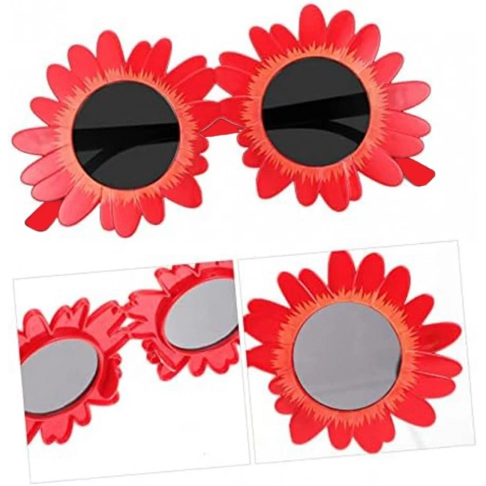 Çocuk KırmızıRenkPapatyaŞekilliPartiGözlüğü18x10cm